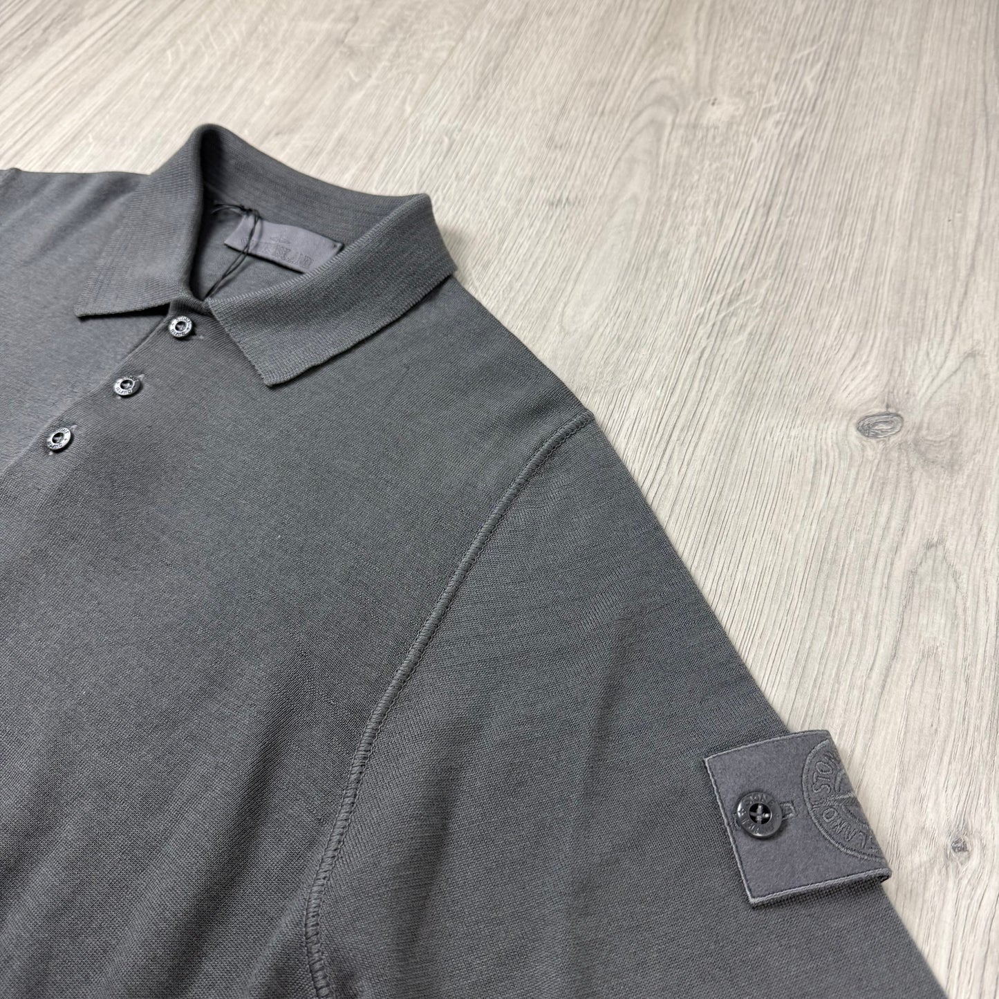 Stone Island Ghost Knit Polo Shirt - Grey