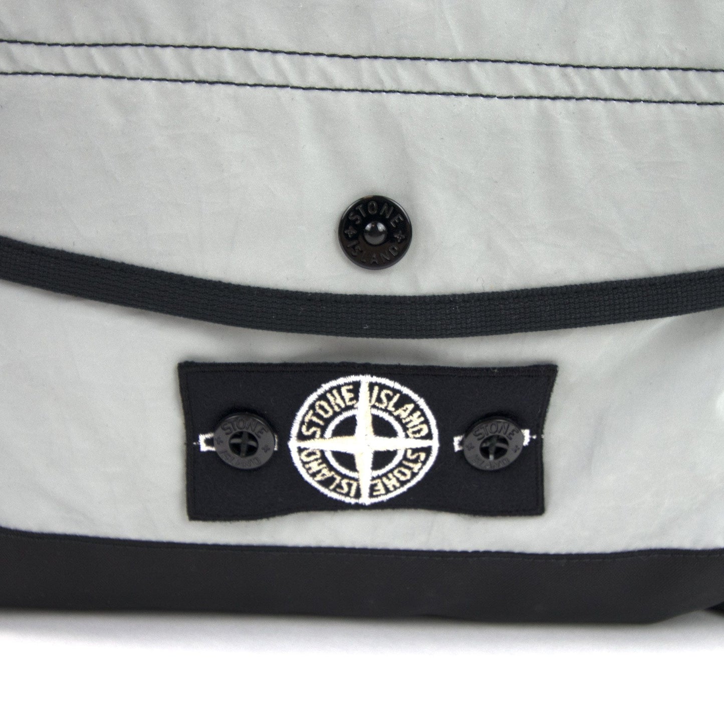 Stone Island Junior Garment Dyed Plated Reflective Rucksack Grey