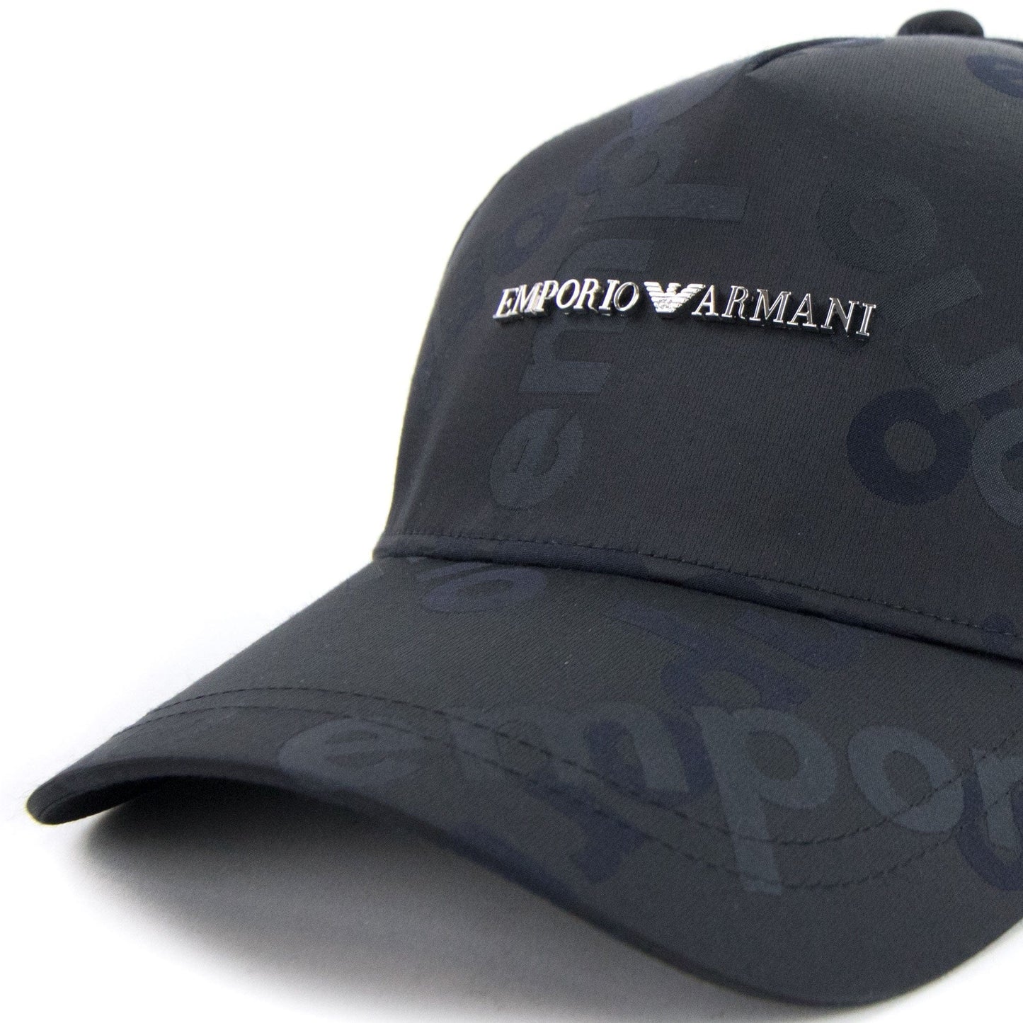 Emporio Armani Metal Logo Cloche Cap Black 00020