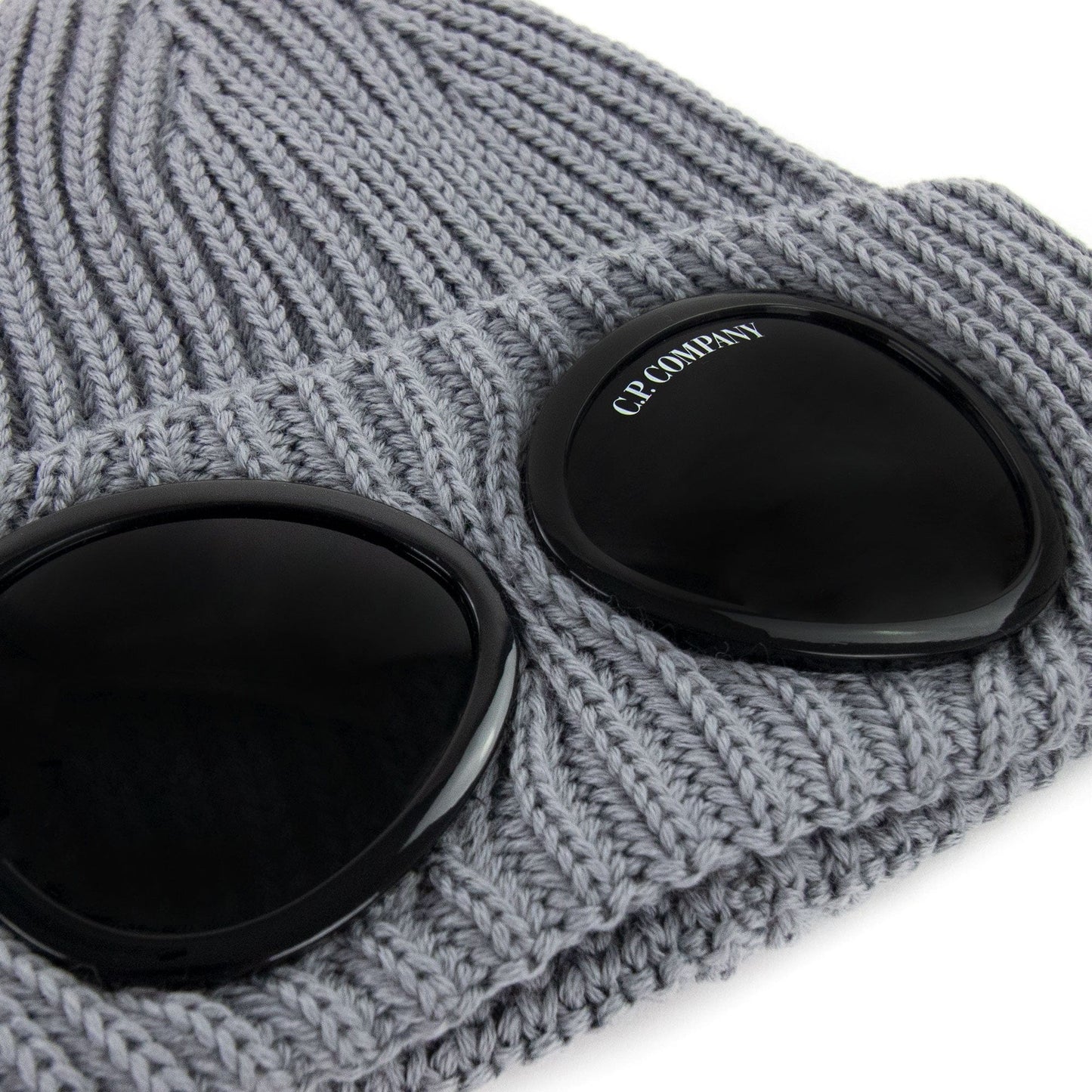 Cp Company Extra Fine Merino Wool Goggle Beanie Dark Grey 917
