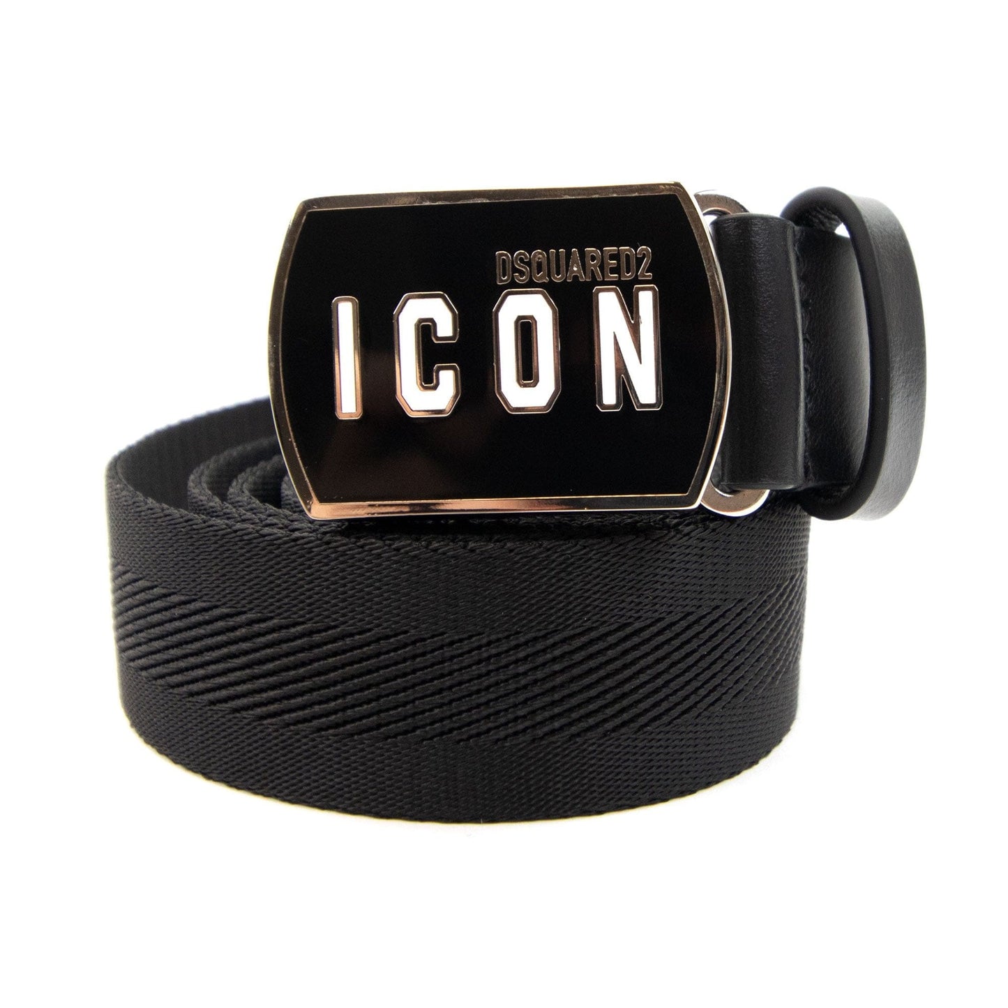 Dsquared2 Be Icon Plaque Belt Black