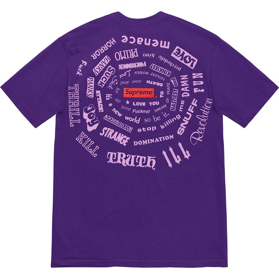 SUPREME SPIRAL T-SHIRT PURPLE