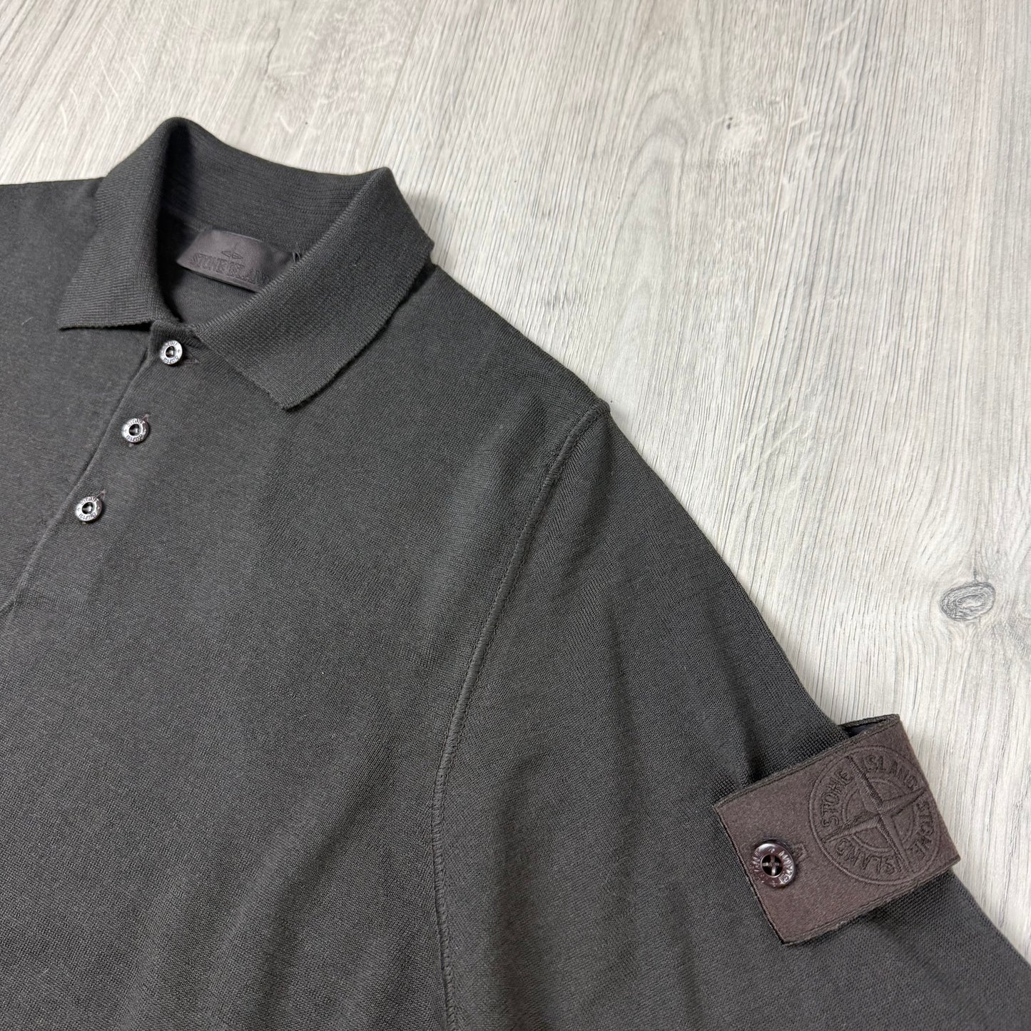 Stone Island Ghost Knit Polo Shirt - Dark Brown