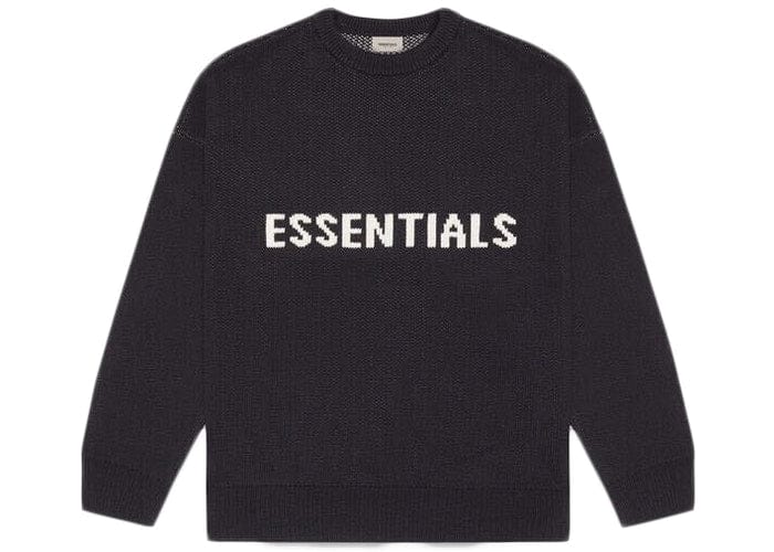 ESSENTIALS FOG KNIT SWEATER BLACK SLATE