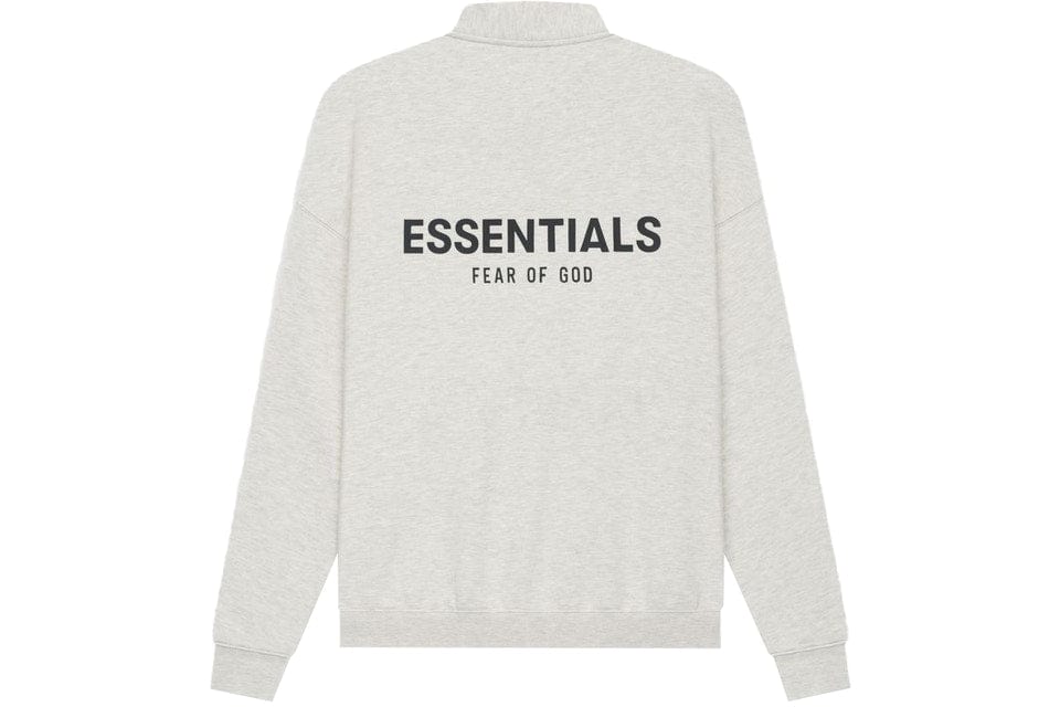 ESSENTIALS FOG MOCKNECK HALF ZIP LIGHT OATMEAL