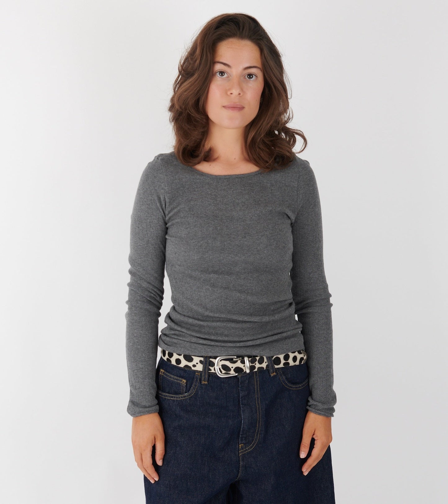 101 Rib Solid Colour Dark Grey