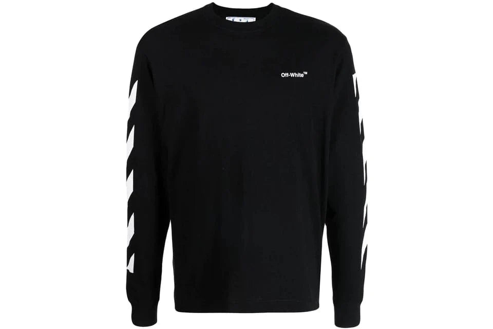 OFF WHITE DIAGONAL HELVETICA LONG SLEEVE T-SHIRT BLACK / WHITE