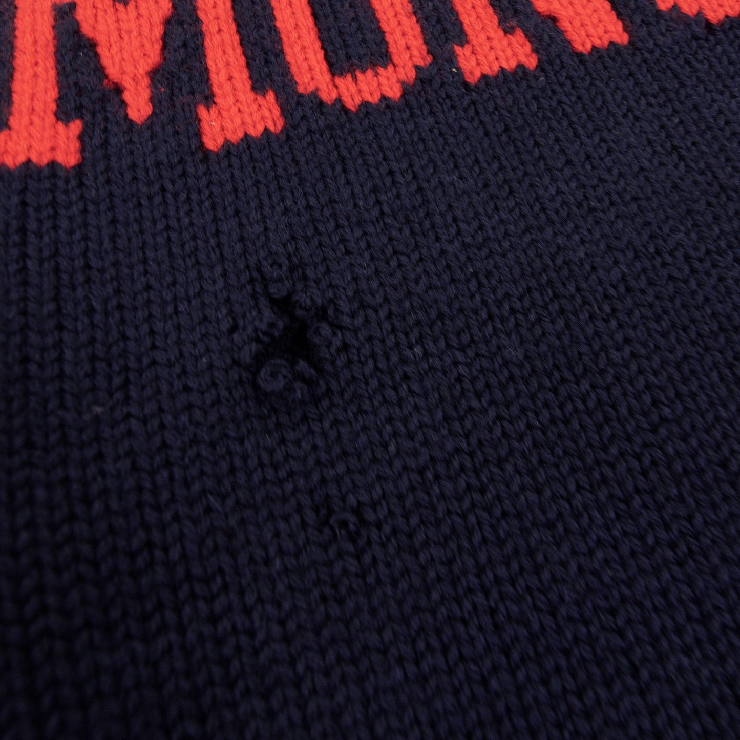 Pre-Loved Moncler Logo Knitted Sweatshirt Navy 778 Medium