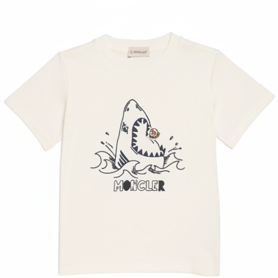 Kids Moncler Shark Logo T-Shirt