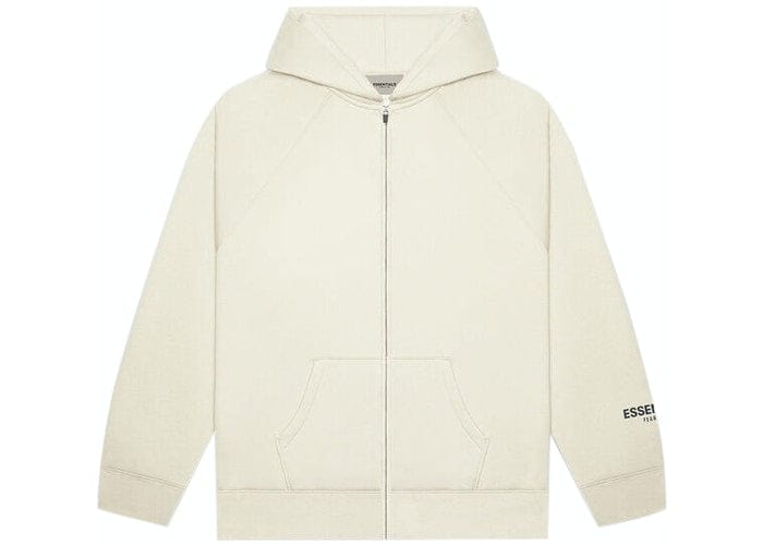 ESSENTIALS FOG 3D SILICON ZIP UP HOODIE BUTTERCREAM