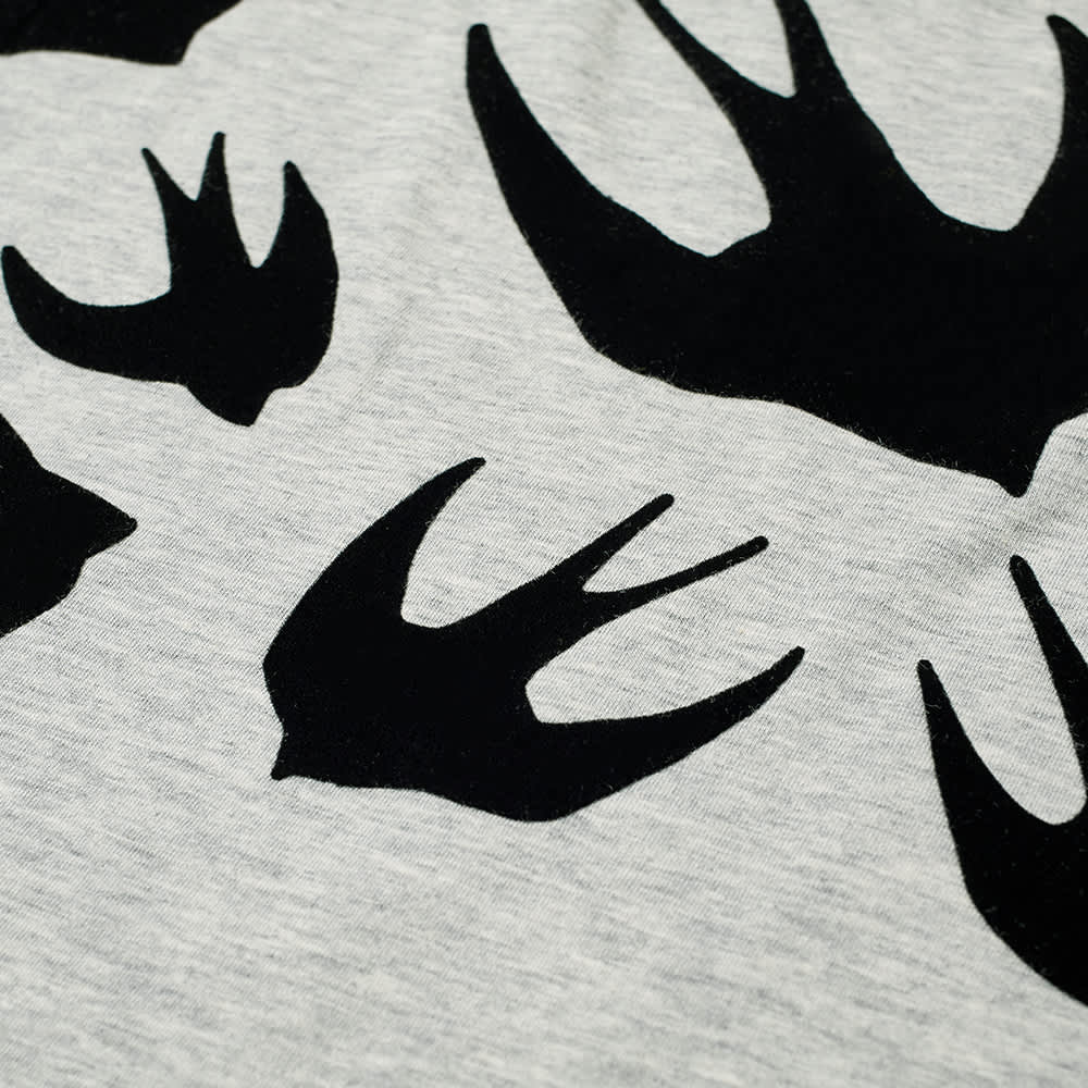 Alexander McQueen Flocked Swallow T-Shirt