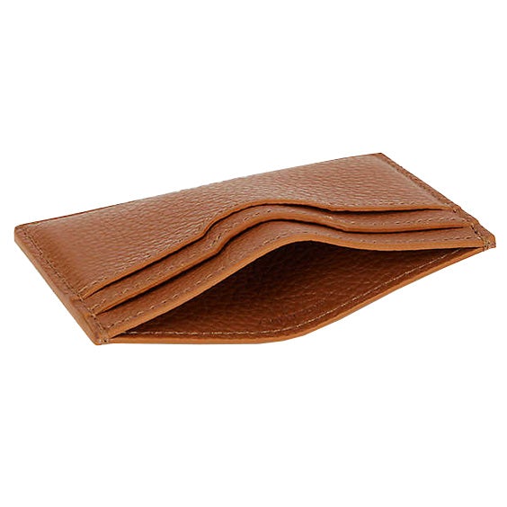 Amiri Brown Leather Logo Cardholder