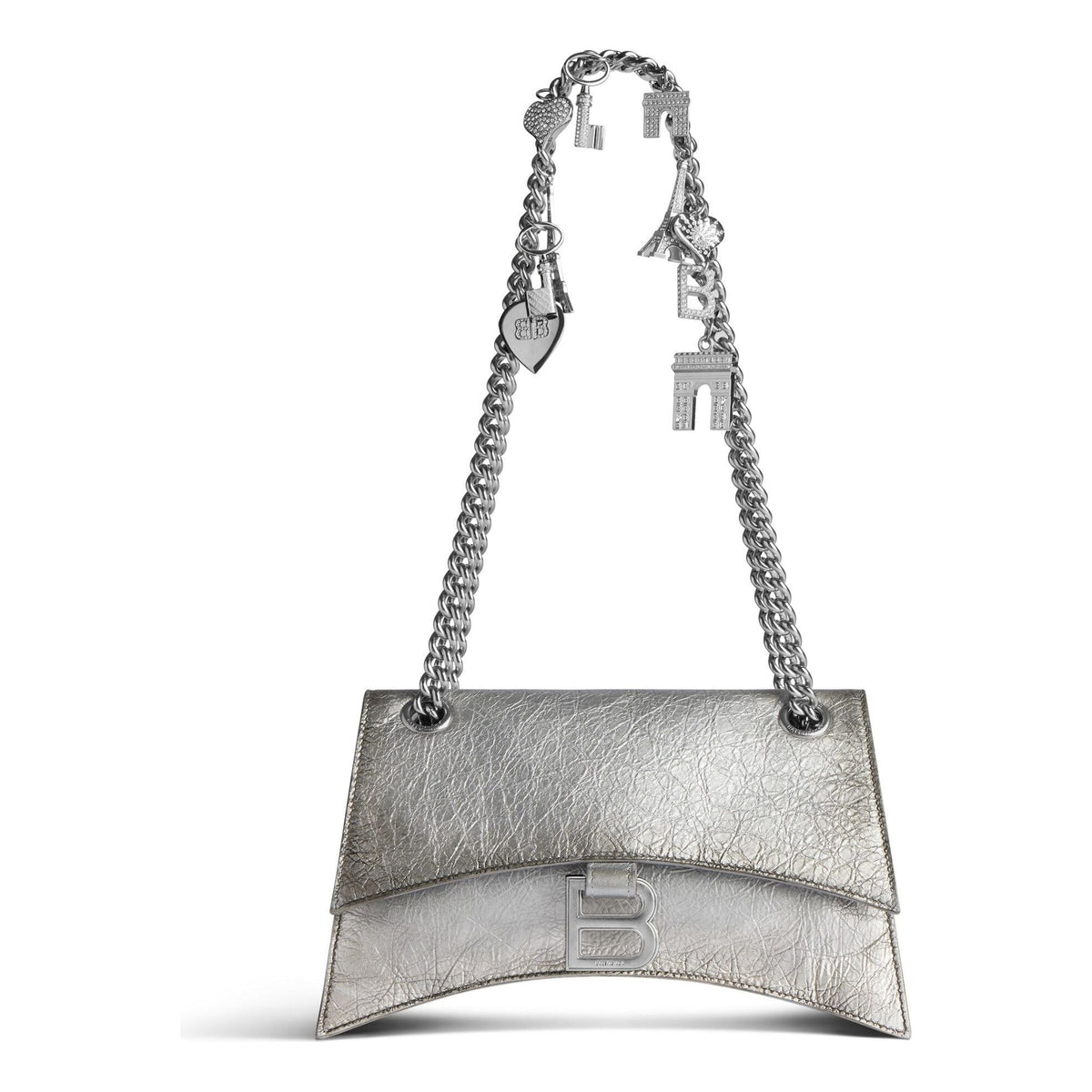 (WMNS) Balenciaga Crush Small Chain Bag Dirty Effect 'Silver' 7819202AA6X8110