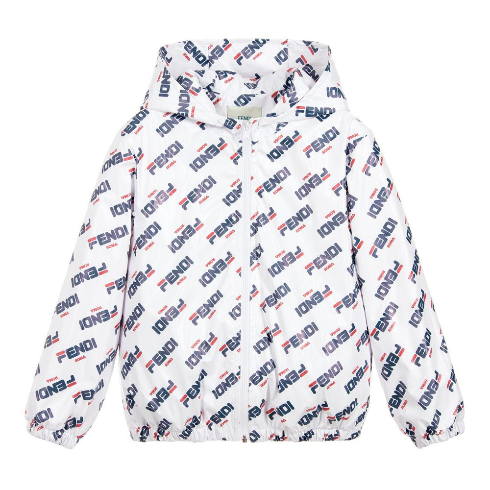 Kids Fendi White Mania Jacket