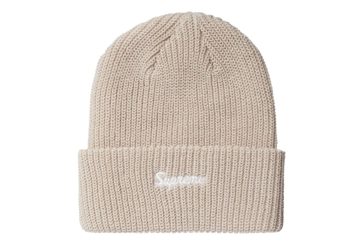 SUPREME LOOSE GAUGE BEANIE TAUPE