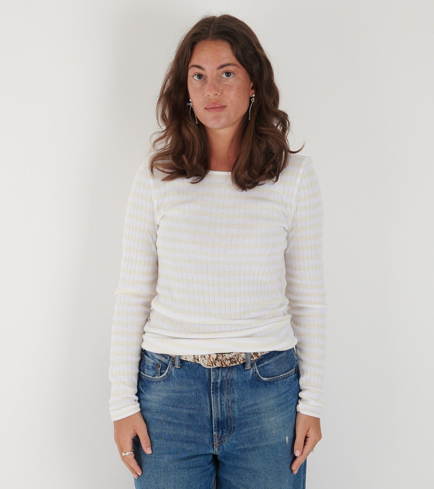 101 Rib Broadway White/Ecru