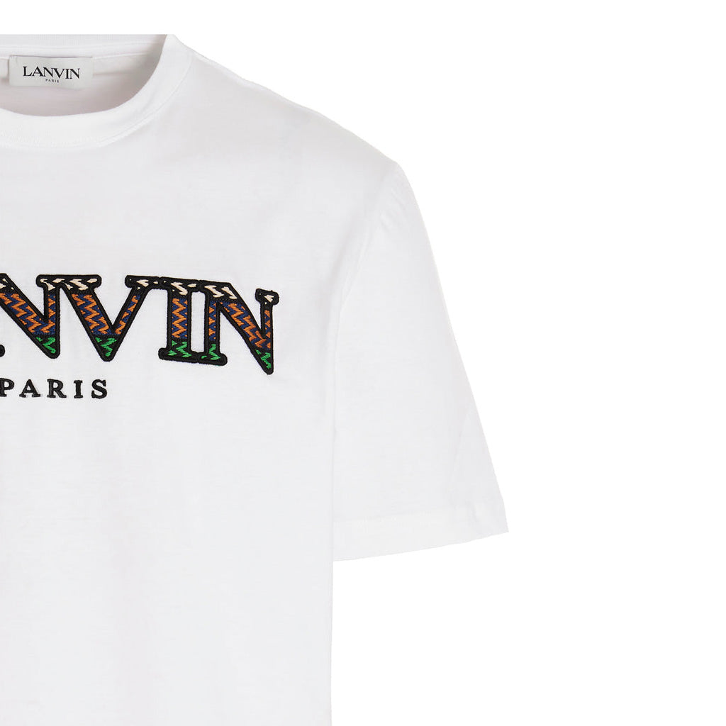 Lanvin White Embroidered Logo T-Shirt