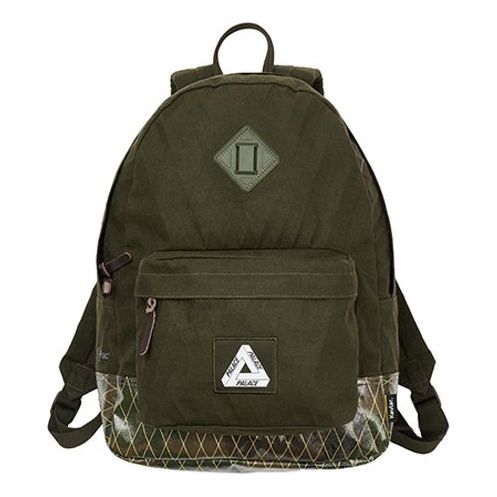 Palace X-Pac Cotton Canvas Backpack 'Olivegreen' 0Z2EKLSUETF8