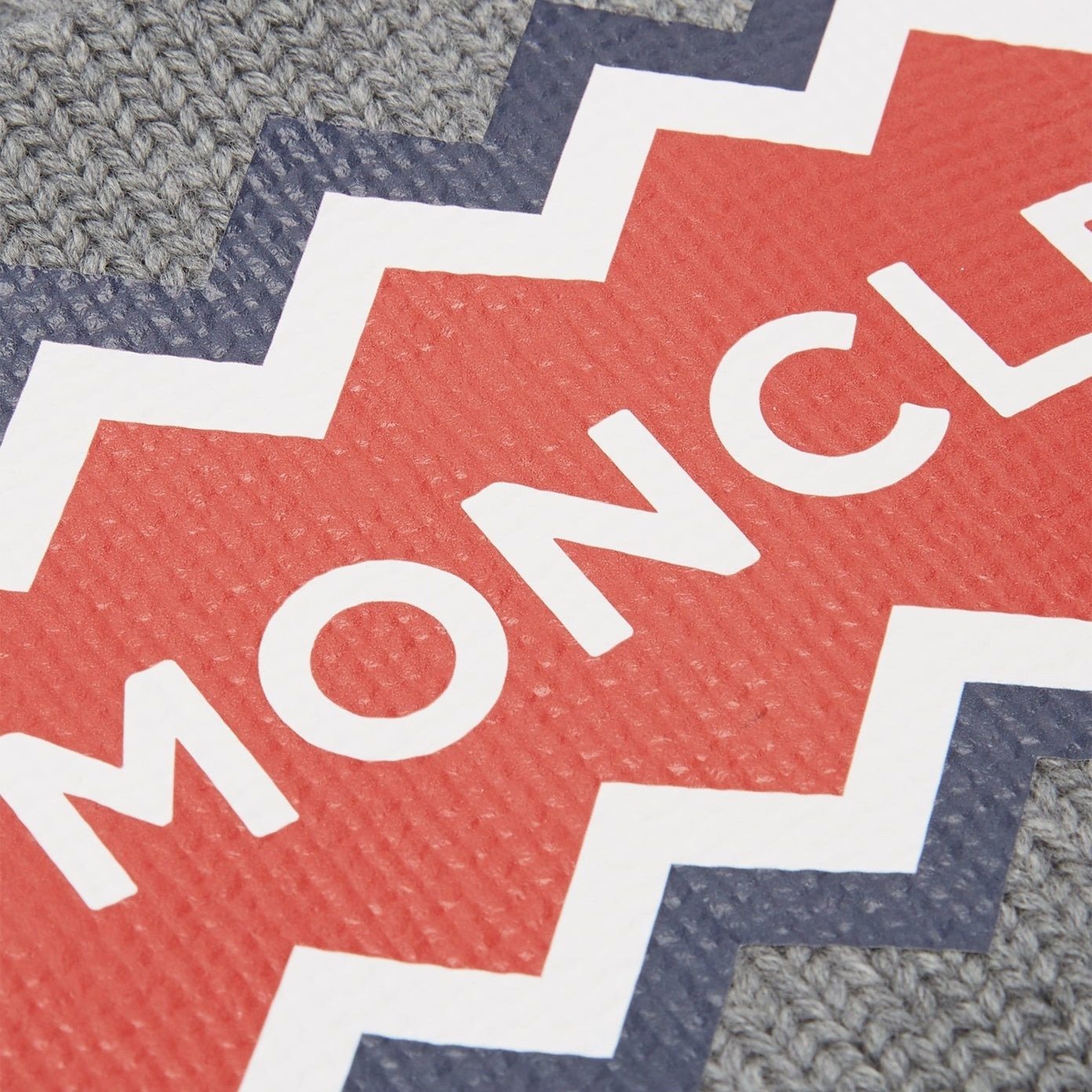 Moncler Logo Print Wool Beanie