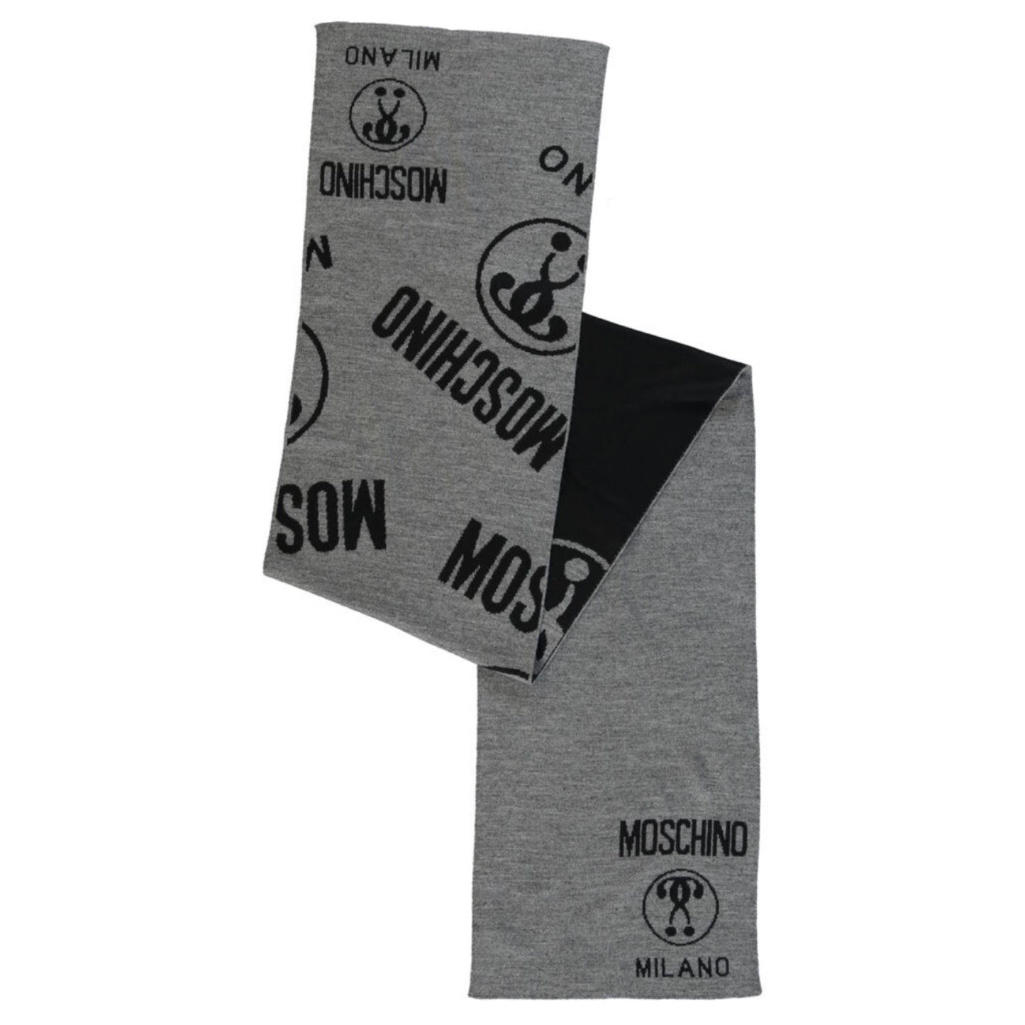 Moschino Wool Large Logo Scarf