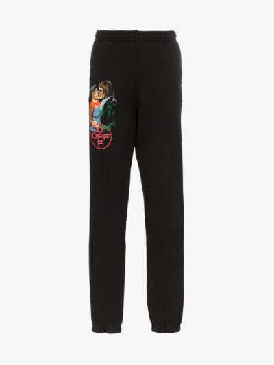 OFF WHITE SWEATPANTS BLACK ZOMBIE KISS