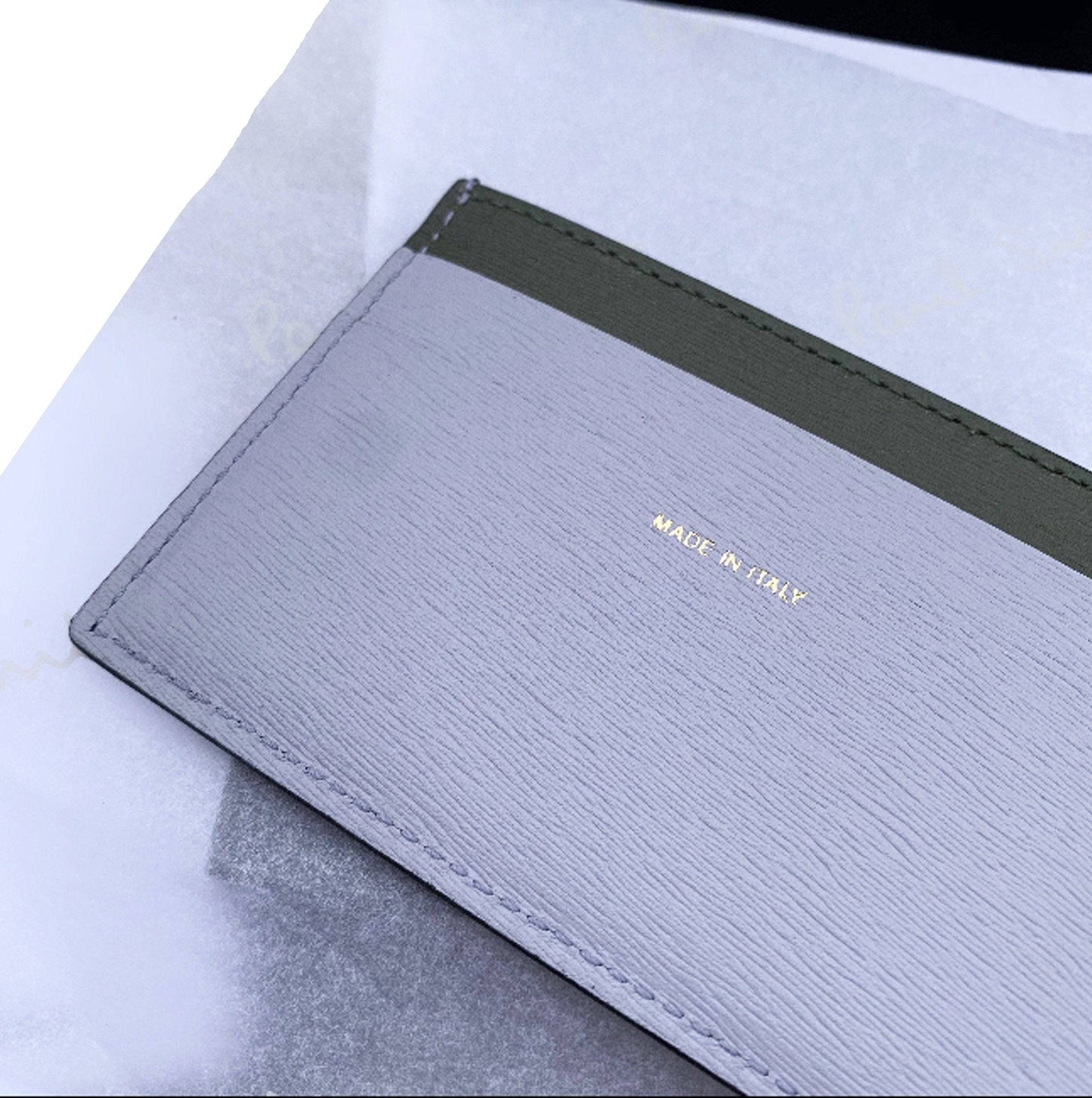 Paul Smith Black Grey Leather Cardholder