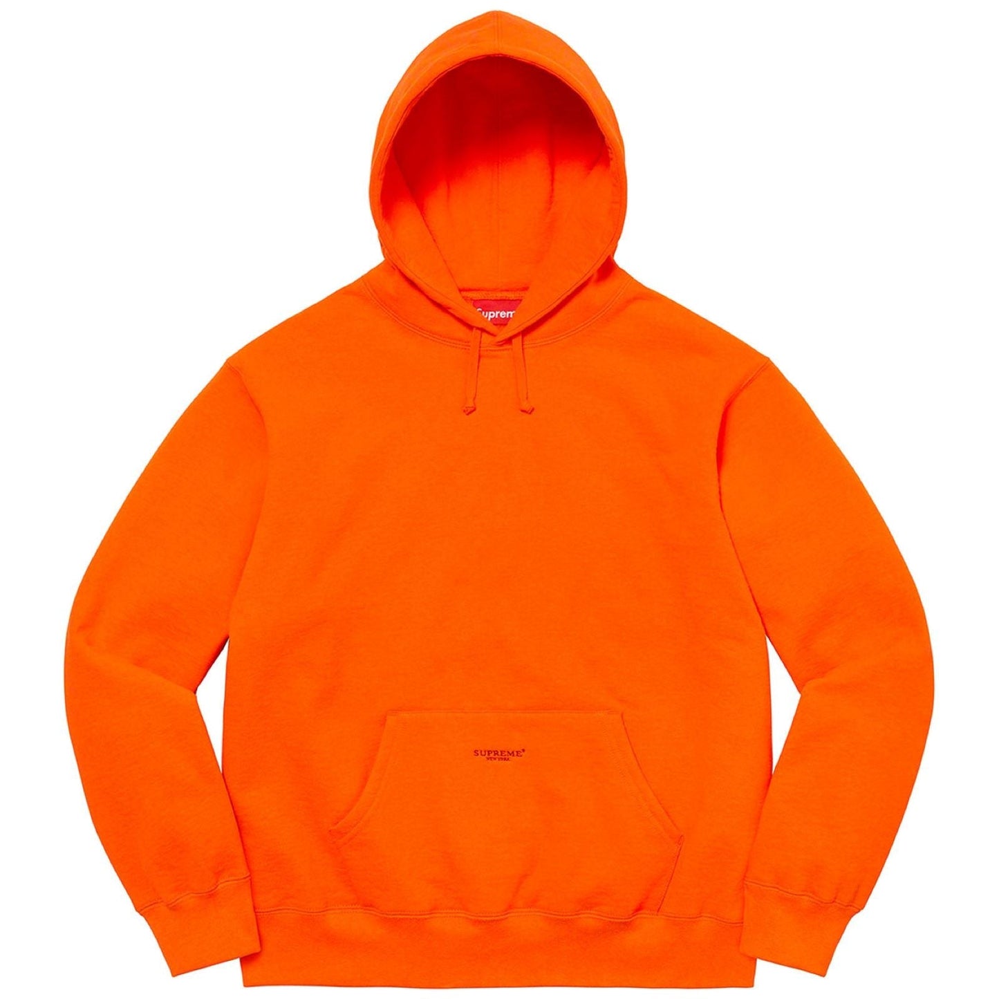 Supreme Orange Logo Hoodie