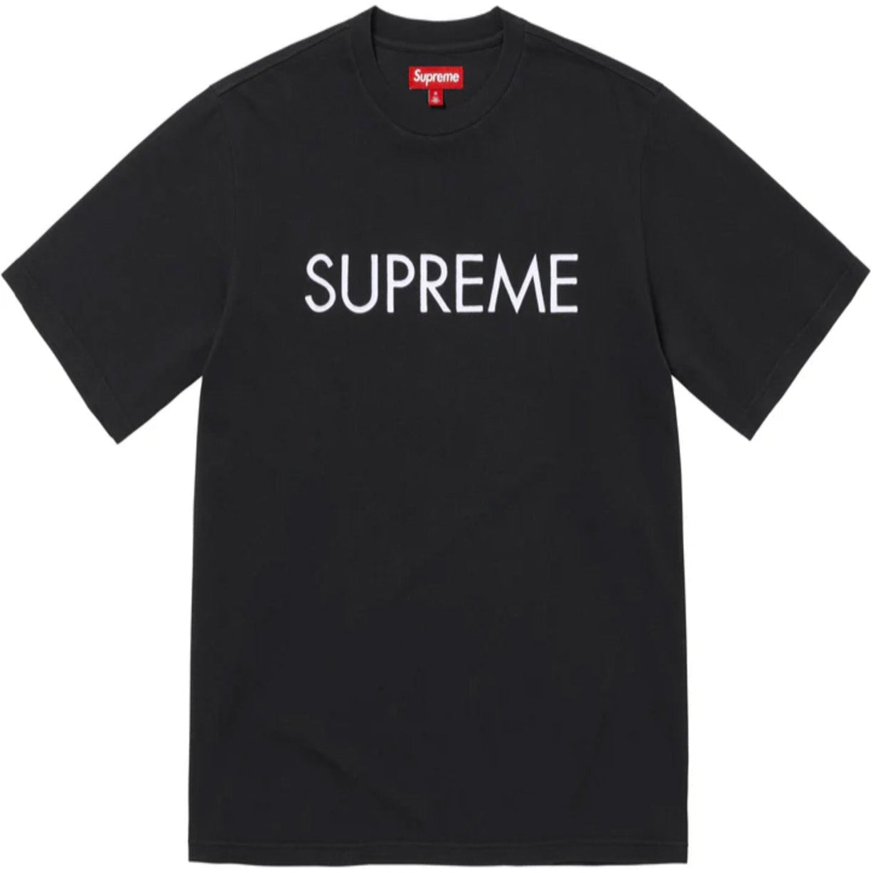 Supreme Black Embroidered Logo T-Shirt