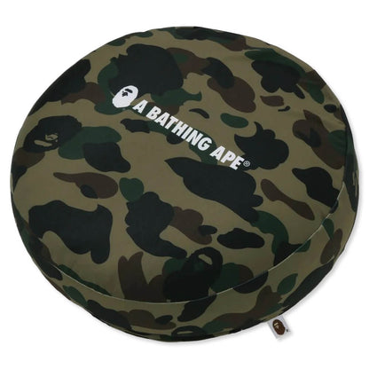 1st Camo Circle Fluffy Beads Cushion - Green