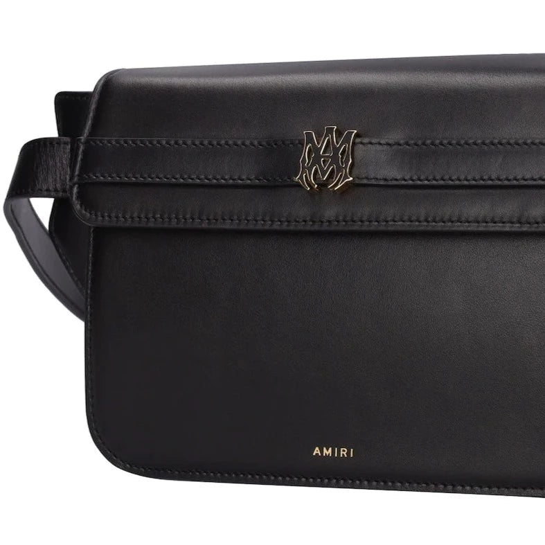 AMIRI Black Leather MA Clutch Crossbody