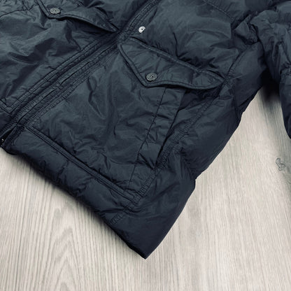 Stone Island Crinkle Reps Down Jacket - Black