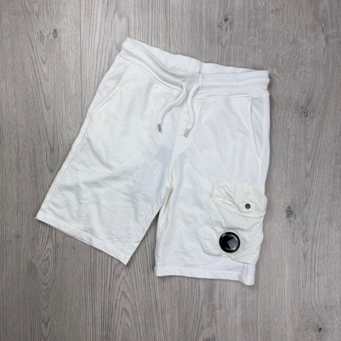 CP Company Junior Jersey Shorts - Gauze White