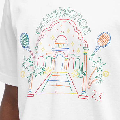 Casablanca White Logo T-Shirt