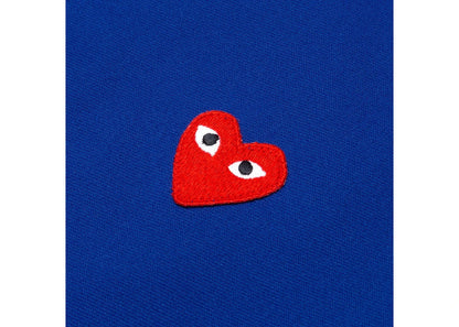 COMME DES GARÇONS PLAY RED HEART HOODIE NAVY