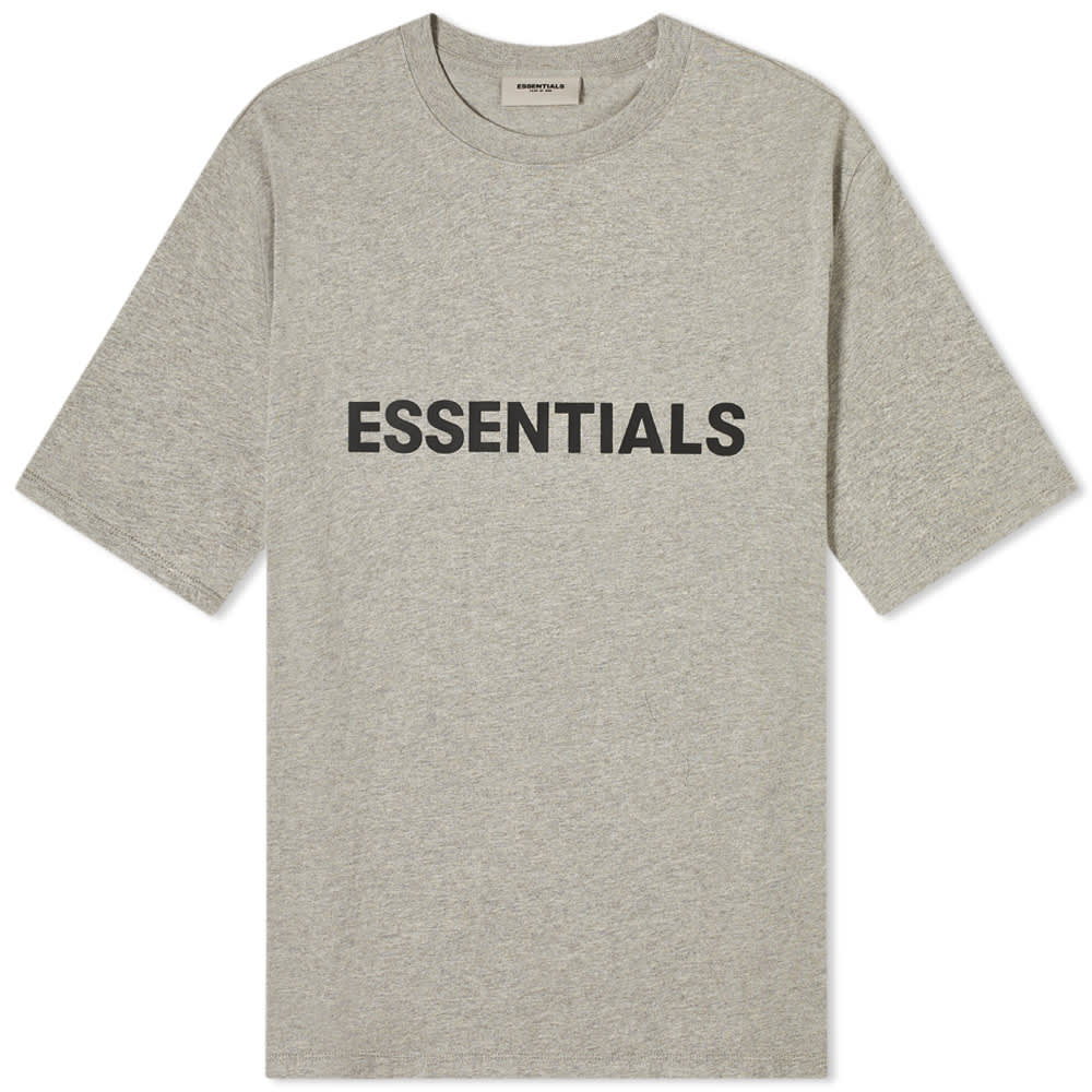 ESSENTIALS  FOG TEE DARK HEATHER GREY