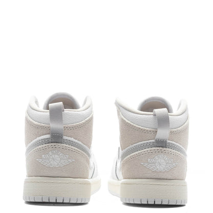 Jordan 1 Mid SE Craft (PS) - White/Light Orewood Brown/Tech Grey