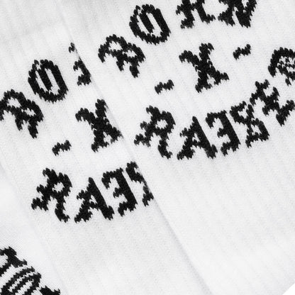 10 Toes Down Rocker Socks - White