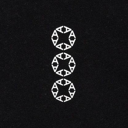 1017 9SM Hooded w/ Screen Prints Tee - Black