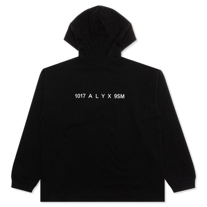 1017 9SM Hooded w/ Screen Prints Tee - Black