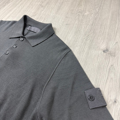 Stone Island Ghost Knit Polo Shirt - Grey