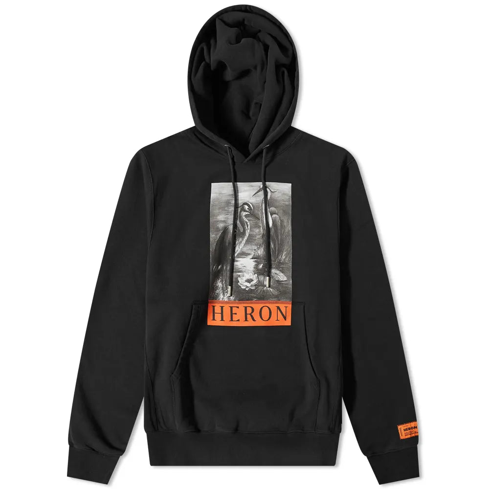 Heron Preston Black Heron Print Hoodie