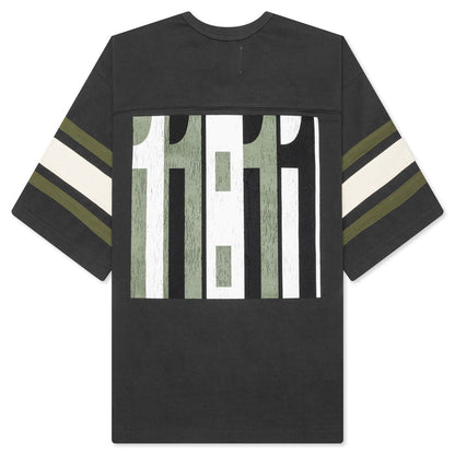 11:11 Football Top - Vintage Black