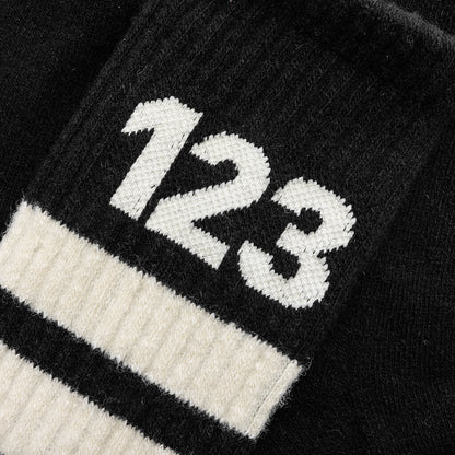 123 Socks - Black/White