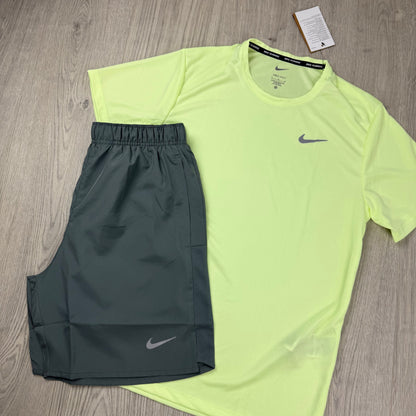 Nike 'Miler' Set - Venom/Smoke Grey