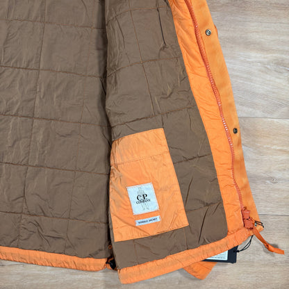 C.P. Company Chrome-R Padded Goggle Jacket in Russet Orange
