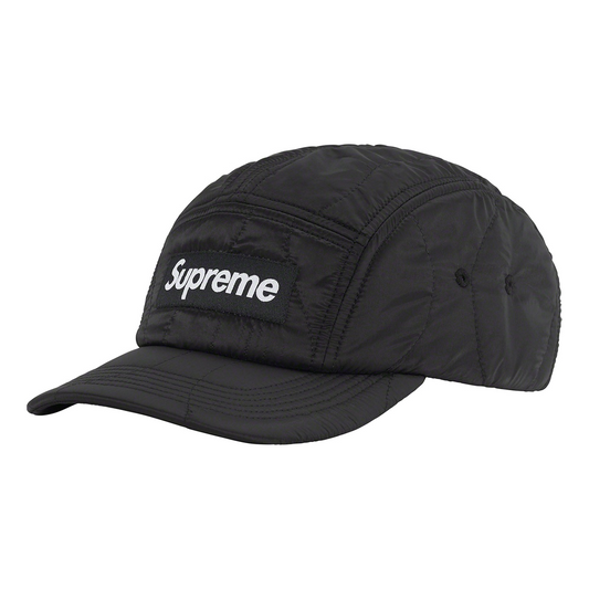 Supreme Quilted Liner Camp Cap 'Black White' SUP-FW22-1066
