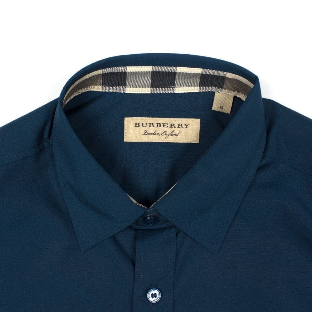 Burberry Cambridge Long Sleeve Shirt Teal Blue