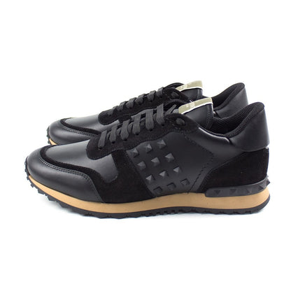 Valentino Black Tonal Side Stud Rockrunner Trainers