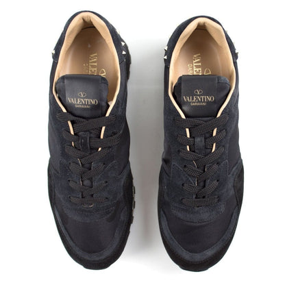 Valentino Rockrunner Studded Sole Trainers Black 0GE