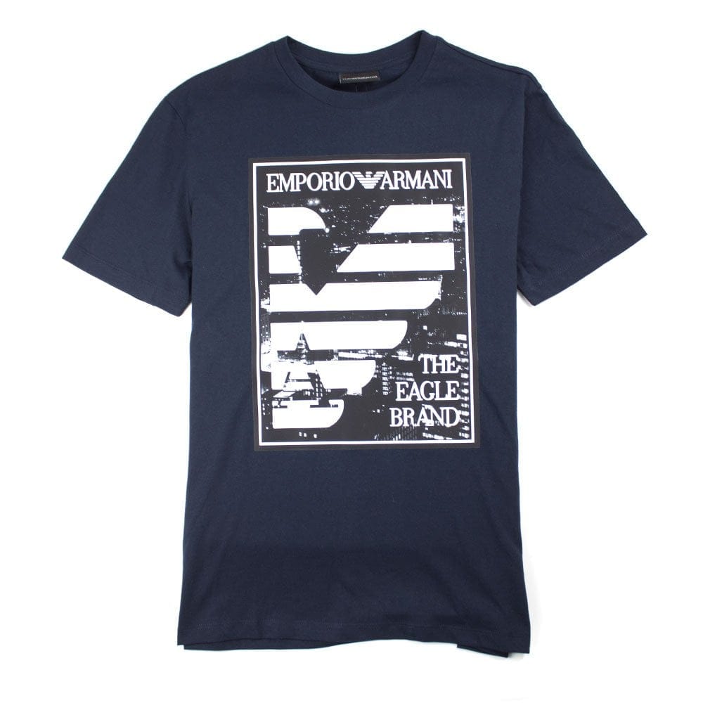 Emporio Armani The Eagle Brand T-Shirt Navy